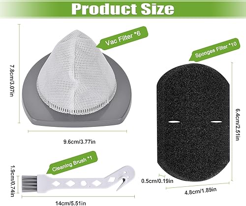 Miniatura 4 de Filtro de peso pluma compatible con Bissell Featherweight Stick Aspiradora ligera sin bolsa 2033 20331 20333 20334 20336 20339 2033M, 6 filtros de