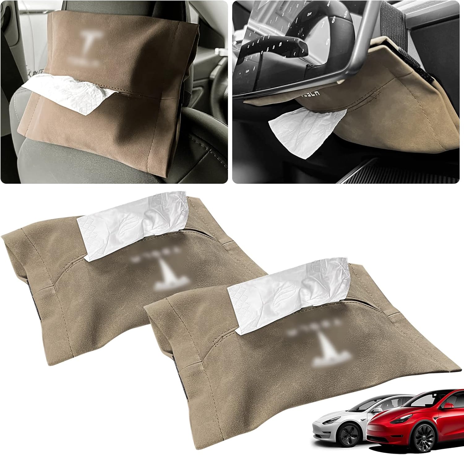 ONKENTET 2PCS Tissue Holder Compatible with Tesla Model 3 Y