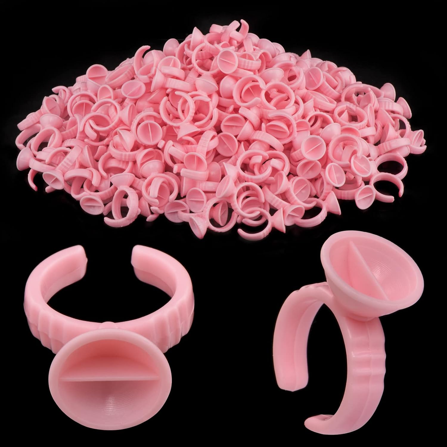 Eyelash Glue Rings, 300 PCS Lash Glue Holder Pallet for Lash Extension