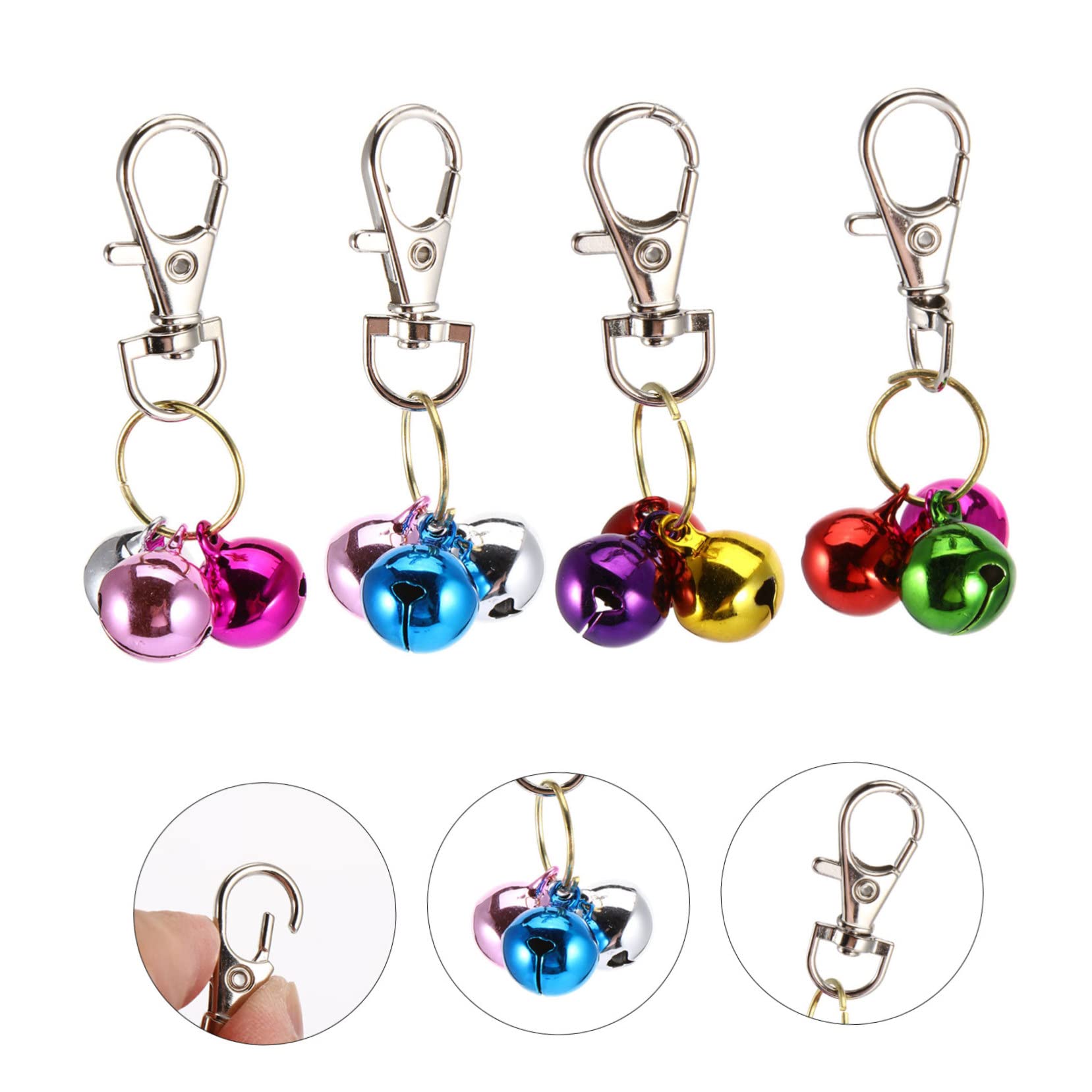 FONDOTIN Crisp Ringtone Pet Bells Metal Material Cat Pendant Bells Pet Training Charm Random Color