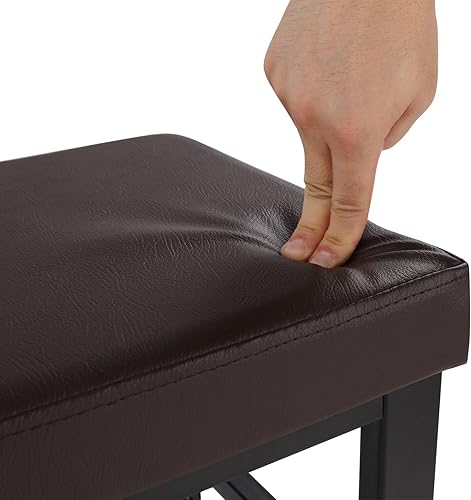 Miniatura 13 de SONGMICS Zapatero de 3 niveles para entrada, organizador de almacenamiento con asiento acolchado de espuma, piel sintética, marco de metal, para