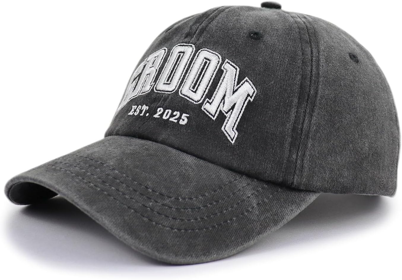 2PCS Bride and Groom Est 2025 2026 Hats for Men Women, Funny Adjustable Embroidered Newlyweds Couples Baseball Cap - Image 2