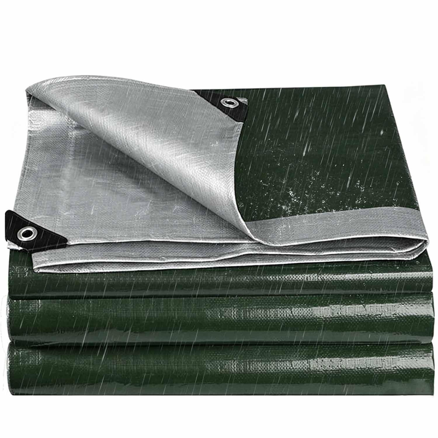 Ffsaacol A Tarps Heavy Duty Waterproof, Plastic Tarp Tear & Uv Resistant, Large Tarp Cover Plastic Poly Tarpaulin Thick, For Outdoor Nd Indoor Use 2X5m/7X16ft