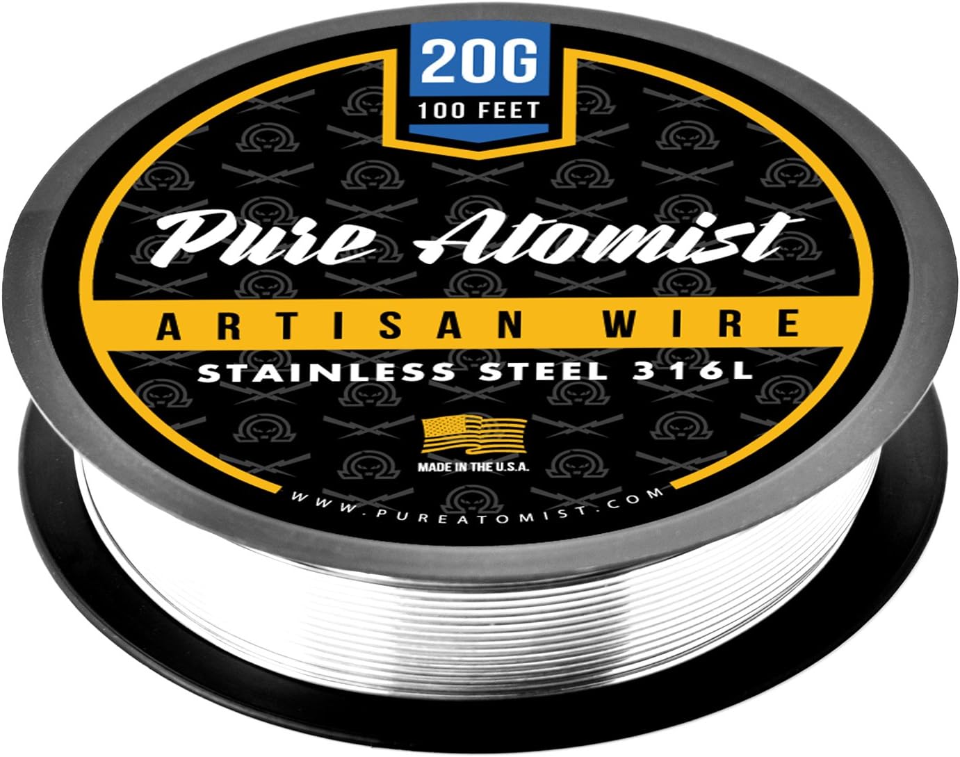SS 316L 20g - Stainless Steel 316L Wire 20 Gauge - 20 AWG / 0.81mm - 100ft Roll
