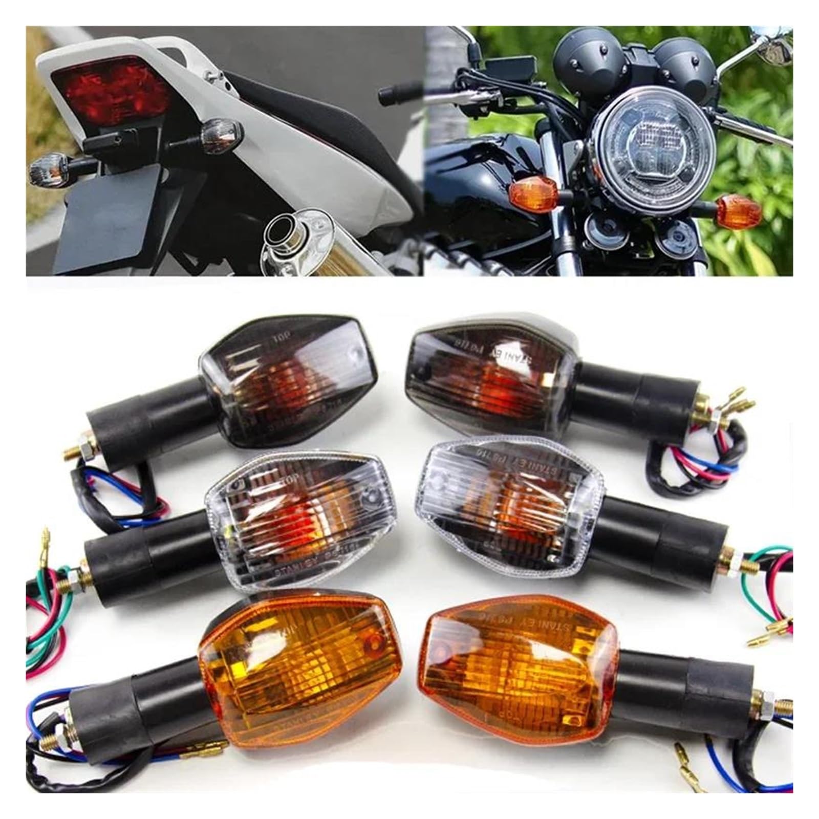 Frecce Moto Per XL700V XL 700 V Per Transalp 700 2008-2011 Indicatore Di Direzione Anteriore E Posteriore Per Moto(Chiaro)
