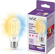 WiZ Clear 60W A19 Tunable White Filament LED Smart Bulb - Pack of 1 - E26- Indoor - Connects to Your Existing Wi-Fi - Control with Voice or App + Activate with Motion - Matter Compatible