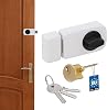 KOTARBAU® Additional Lock 5060 mm 3 Colours with Lock Cylinder Different Locking Box Lock White Door Lock Door Lock Box Additional Lock