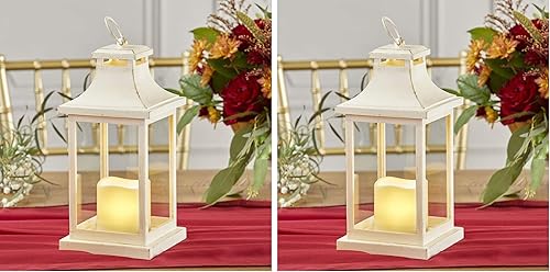 Kate Aspen Farol decorativo vintage vintage Hampton rústico para decoración del hogar, tamaño único (paquete de 2)