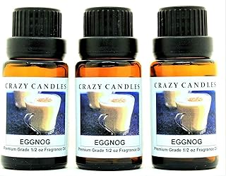Crazy Candles Eggnog 3 Bottles 1/2 FL Oz Each (15ml) Premium Grade Scented Fragrance Oil