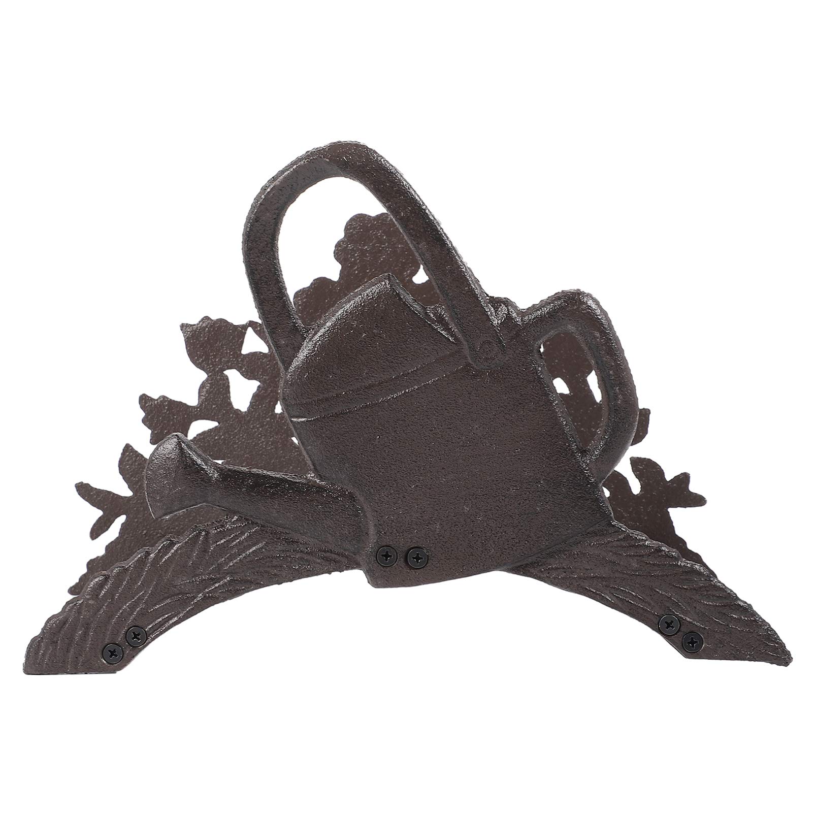 Bestomz Garden Hose Holder Wall Mount Water Hose Hanger Cast Iron Decorative Rustic Garden Pipe Stand Storage Organizer For Outside Yard (Watering Pot)