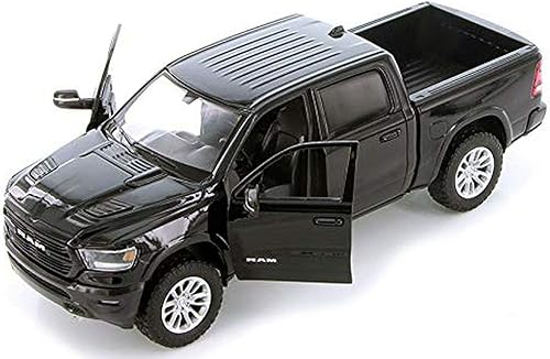 2019 RAM 1500 Laramie Crew Cab Pickup Truck Negro 124 Modelo Diecast Auto por Motormax 79357