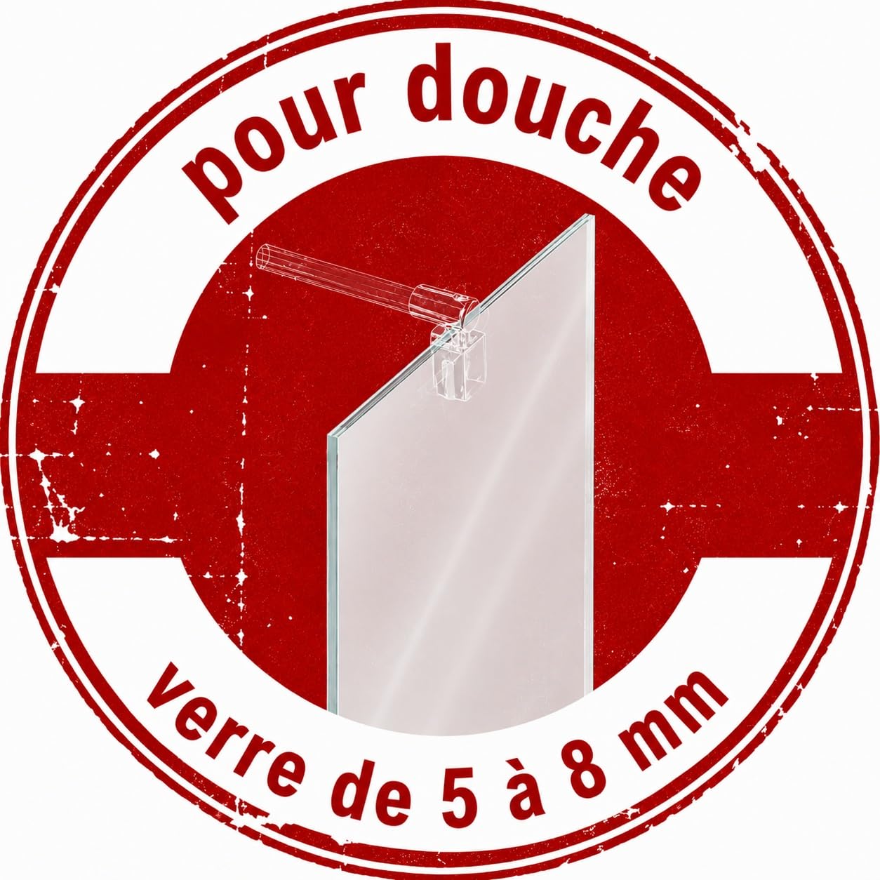 Schulte barre stabilisation 122cm or brossée recoupable douche verre 5/8mm | pour paroi porte de 5 à 8mm