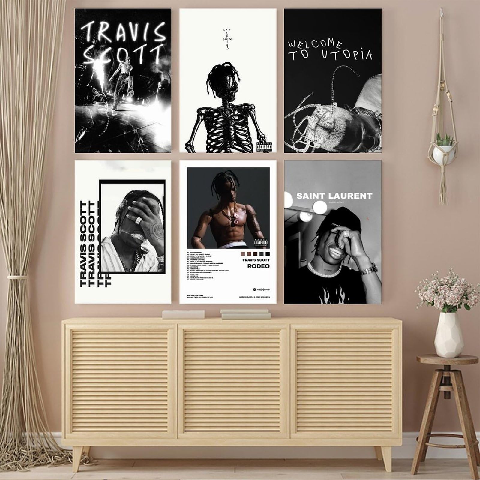 CHIMOSHEJI Travis Scott Rapper Utopia Canvas Posters Landscape Matt