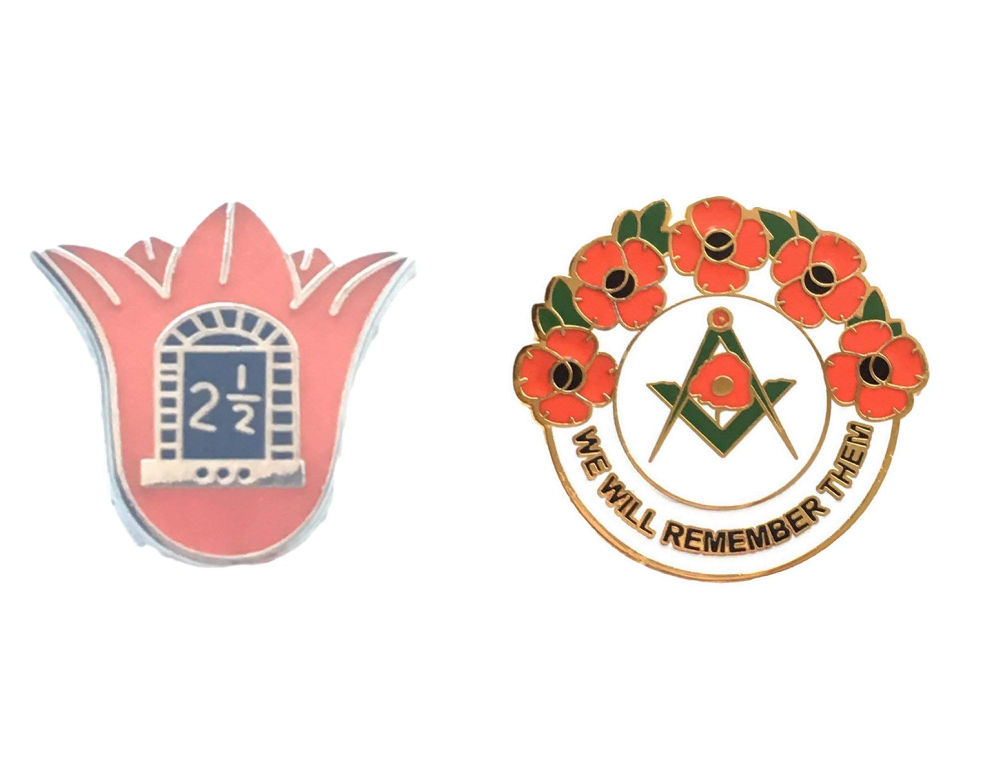 Smartbadge® Orange Order Lodge Lilly 2.5 & Arch Badge And Masonic We Will Remember Hard Enamel Lapel Pin Badges