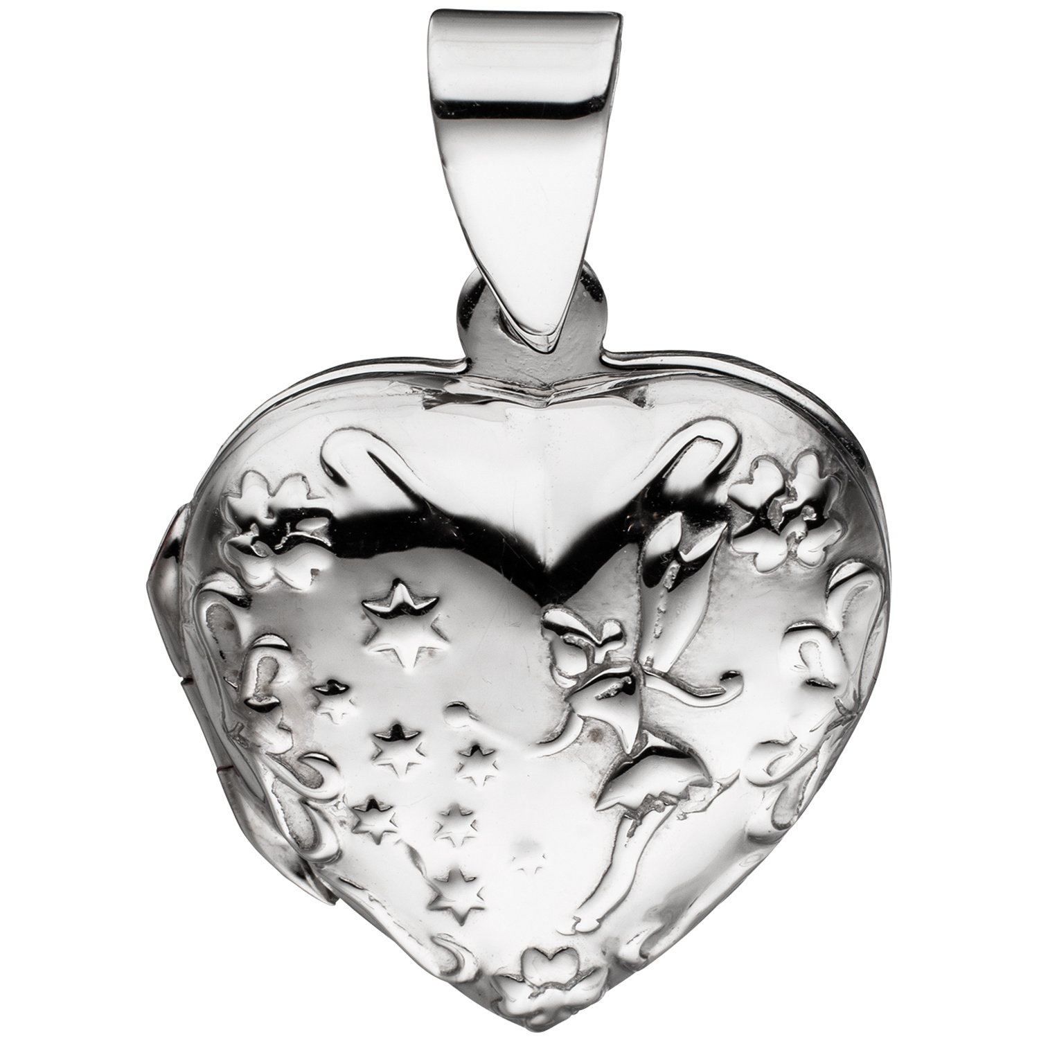 Jobo Damen-Medaillon Herz Fee aus 925 Sterling Silber