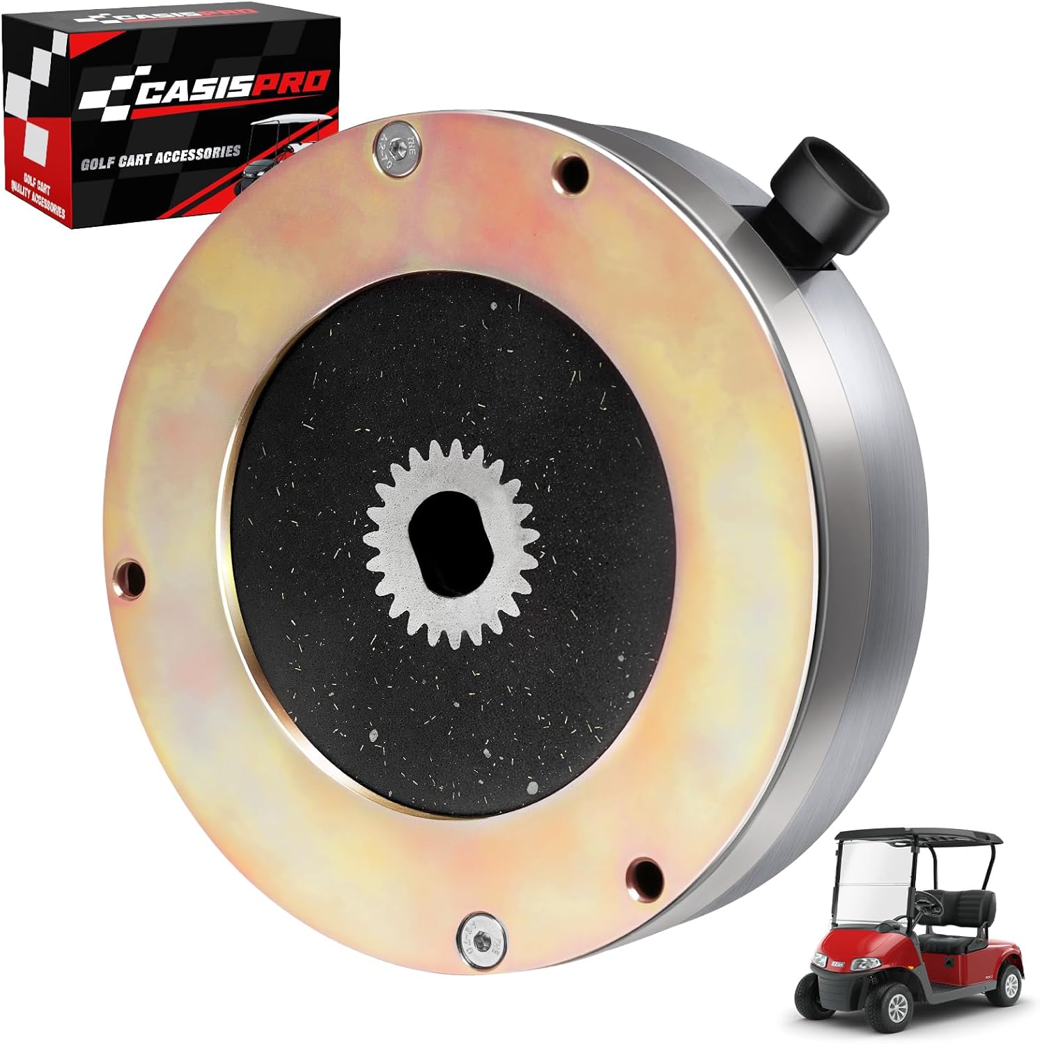 Golf Cart Motor Brake for EZGO RXV 2008-UP 48V Electric & Elite Lithium E-Brake Motor, OEM# 610065 605867, EZGO Motor Brake Compatible with Danaher Speed Controller