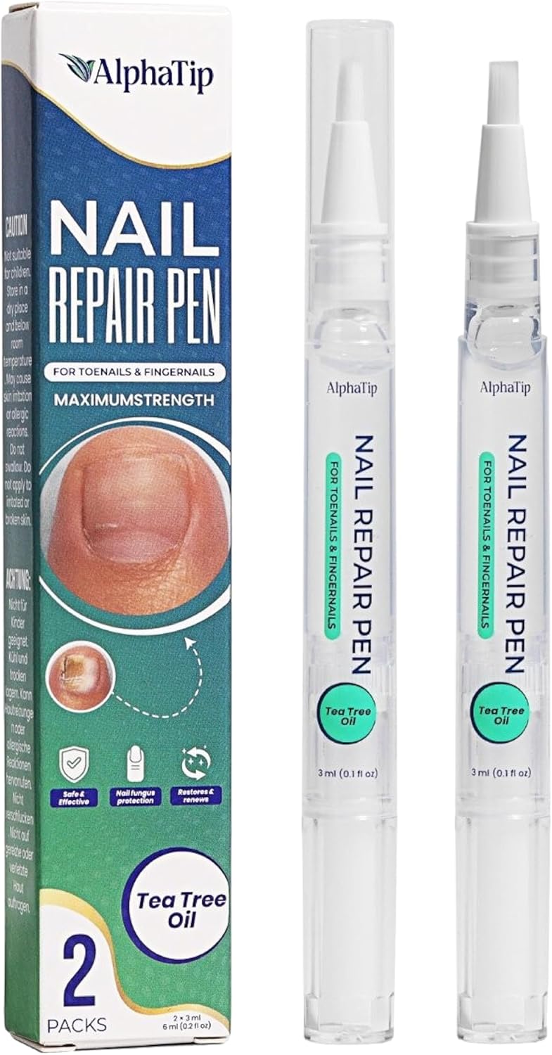 Nail Repair Pen – Nail Care Solution, Nail Strengthener Gentle Botanical Formula, Nail Treatment for Damaged Nails 2 packs