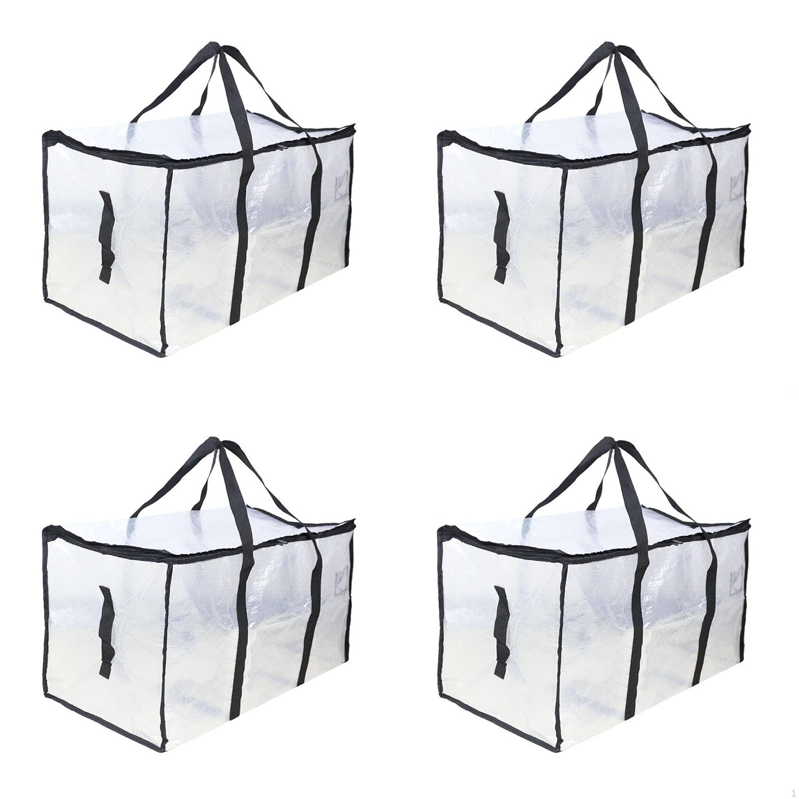 Jazuaiao Large Capacity Clear Bags for Moving Clothing Organizers with Backpack Strap and Zippers Sustainable Storage Solution Large Moving Bags