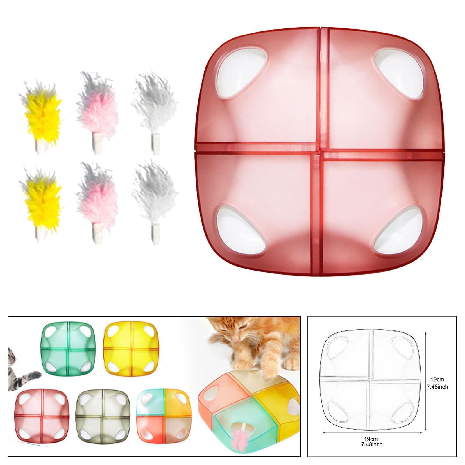 Juguete Interactivo para Gatos, Gatos Electrónicos con Táctil, Muebles de Protección Divertidos, Regalos para Mascotas, Juguete para Mascotas, reemplazo Rojo