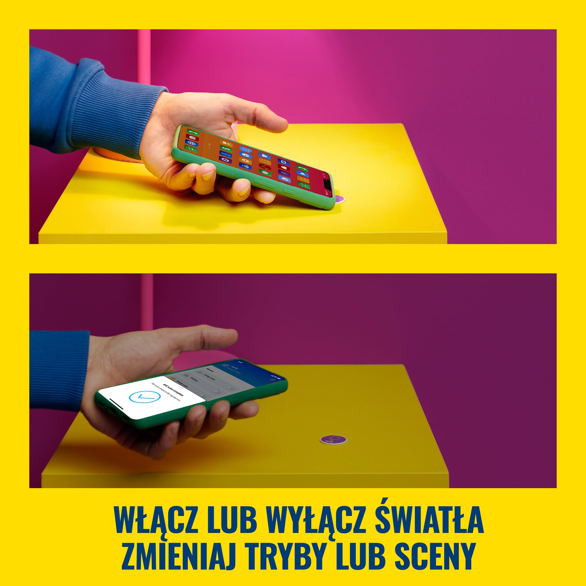 WiZ TAG NFC, Inteligentne Oświetlenie LED, Łatwe Sterowanie za Pomocą Jednego Dotknięcia