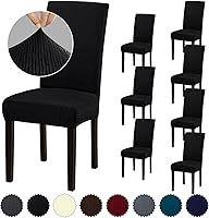 Vista 185 de Juego de 6 fundas elásticas para sillas de comedor, extraíbles y lavables, para sillas de comedor, hotel, ceremonia