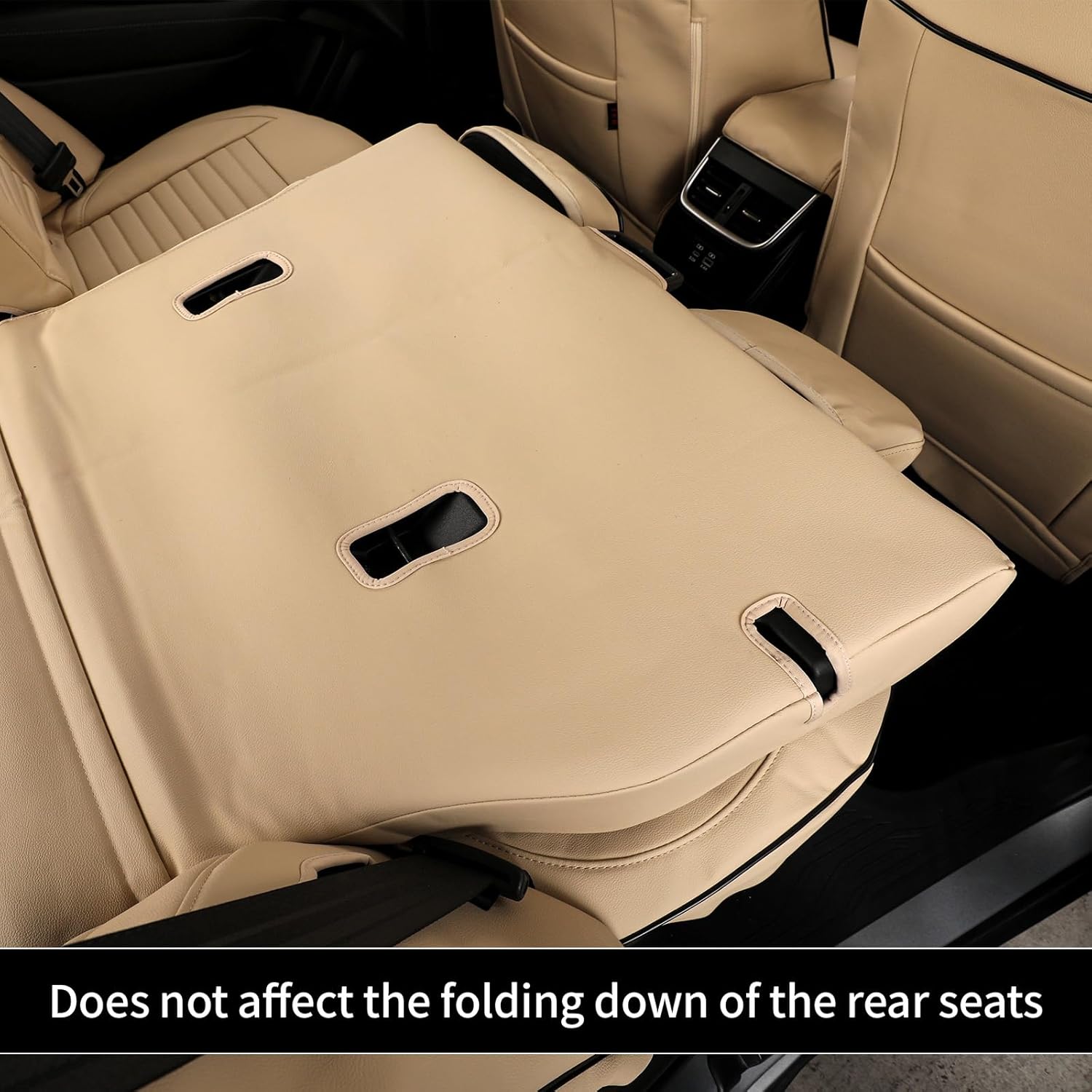 EKR Outback Seat Covers Custom Fit for Select Subaru Outback 2020 2021 2022 2023 2024 2025 (Not for Driver Seat W/Legrest),Leather Car Seat Cover Full Set for SUV - Faux Leather (Beige)