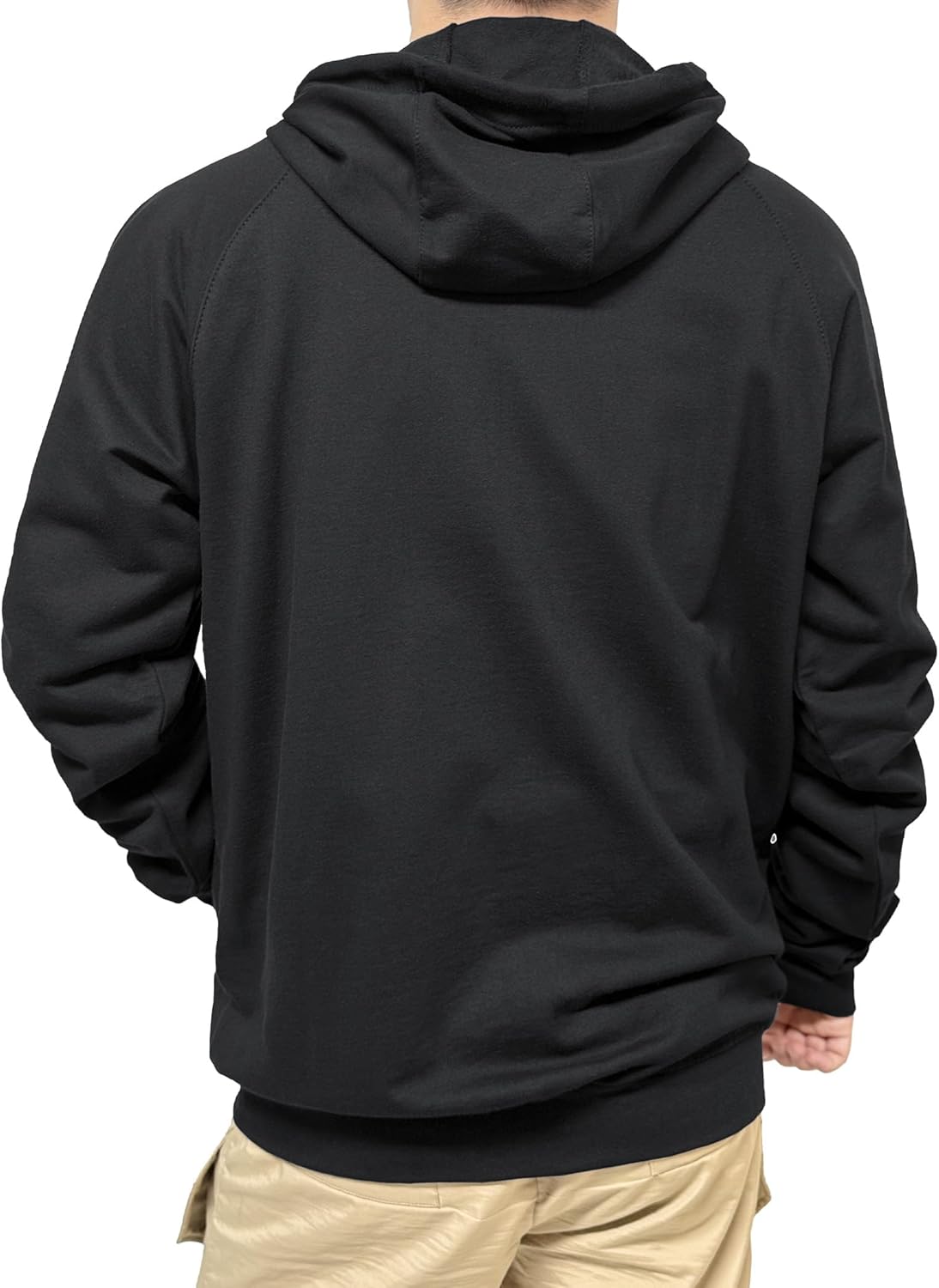 WORKWEYA Men's Zip-up FR Hoodies 7.5oz Lightweight 100% Cotton Flame Resistant Hooed Sweatshirt - Image 2