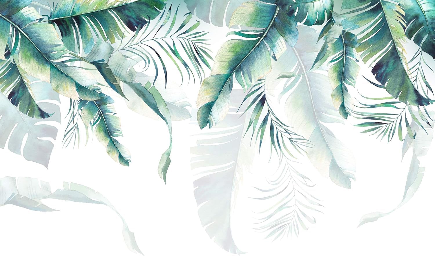 Papel pintado Panorámico Jungle 3d Seda, 410 x 280 cm Jungle Tropical - Papel pintado panorámico follaje grandes paredes póster para sala de estar, adulto habitación de los niños, estudio decoración