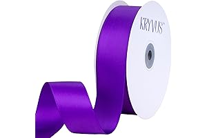 Double Faced Purple Satin Ribbon with 1 Inch Width