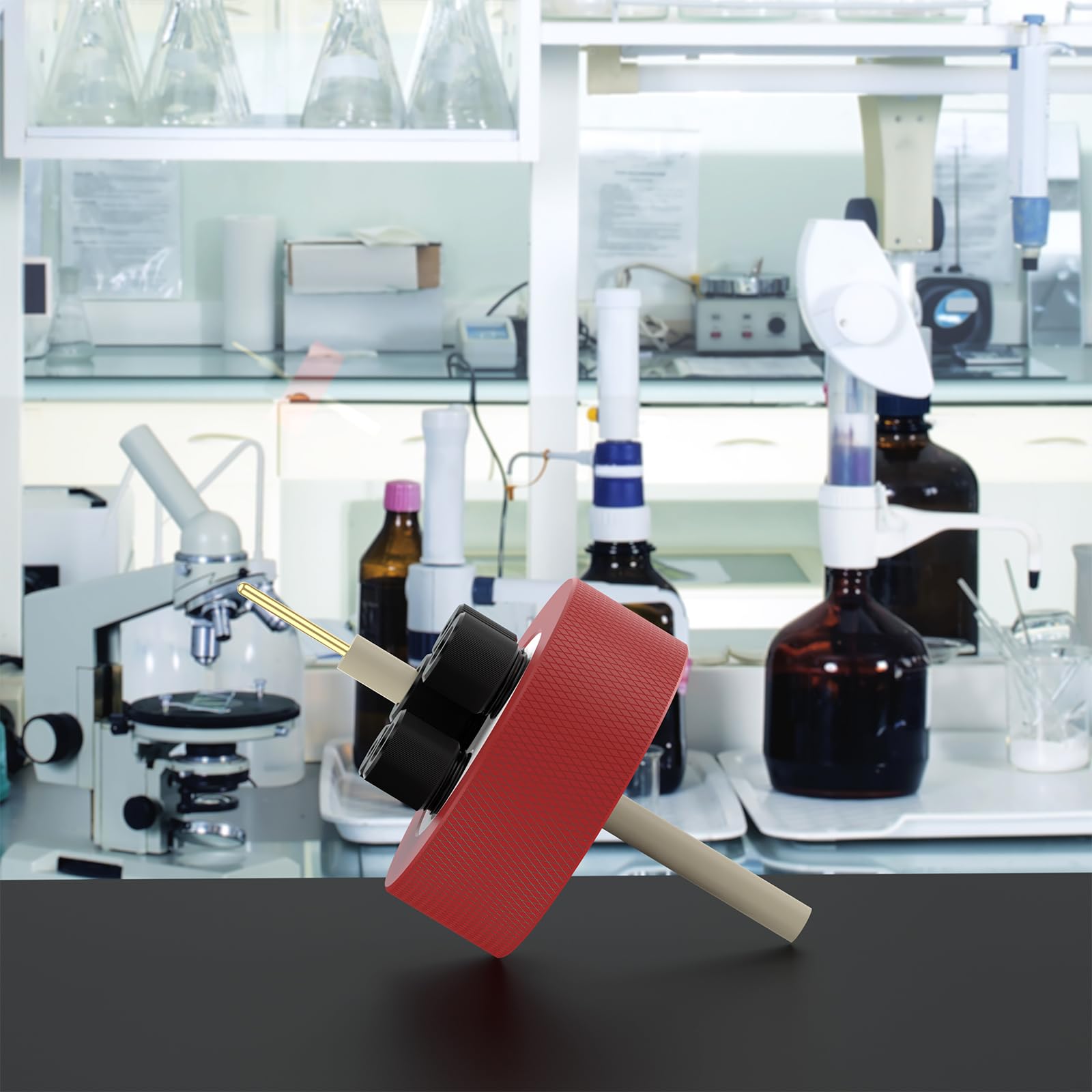 stonylab Gerade Platin Scheibenelektrode mit PEEK Gehäuse, 3 mm Durchmesser 99,99% Reinheit, GDMS Geprüft Hochpräzise Elektrochemische Elektrode für das Labor