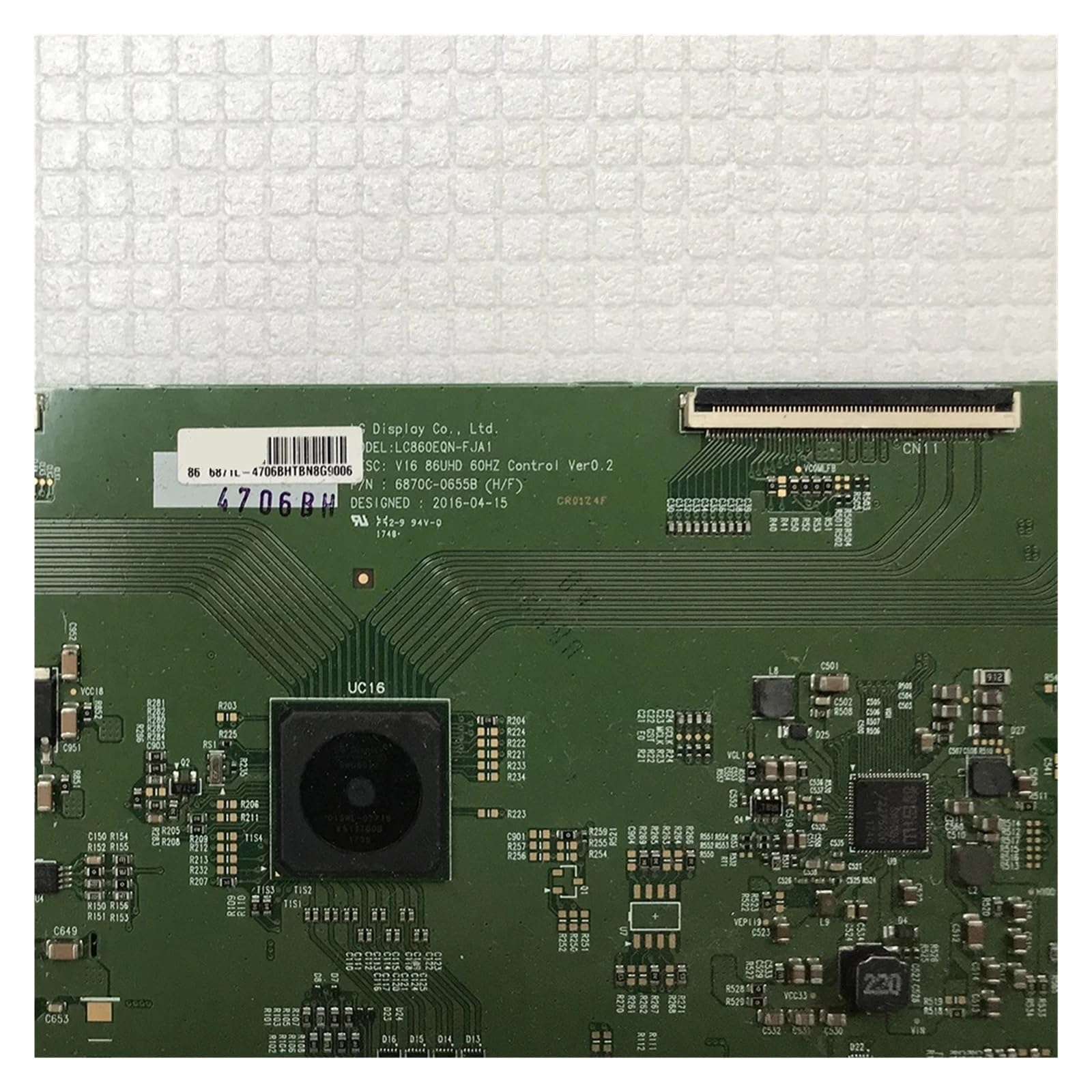 Accessori For Scheda Logica TV, 6870C-0655B LC860EQN-FJA1 V16 86UHD 60HZ T Con Scheda T-con Scheda PLACA Parti Di Ricambio For Scheda Madre