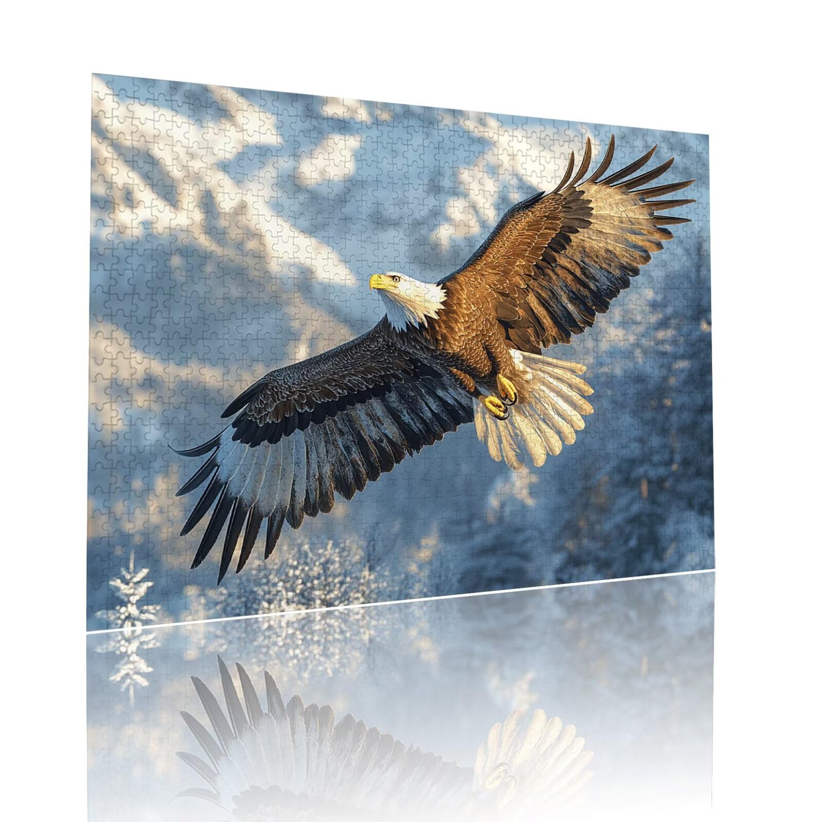 Adler Puzzle für Erwachsene Kinder Anspruchsvoll 2000 Teile Impossible Klassische Puzzles Schwer Berg ab 8 9 10 Jahre für Mädchen Jungen Jigsaw Kunst Educa, für Dekoration und Geschenke 70x99cm t-445