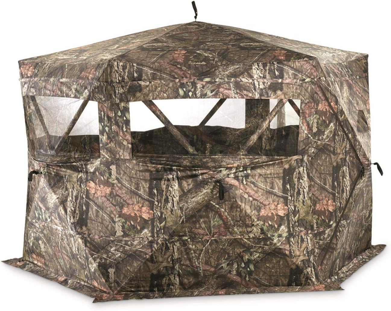 Guide Gear Educator Large Hunting Ground Blind, See-Through, 360 View, 3-4 Person Tent, Turkey, Duck, Deer Hunting Gear Equipment Accessories, Mossy Oak Break-Up Country : Sports & Outdoors