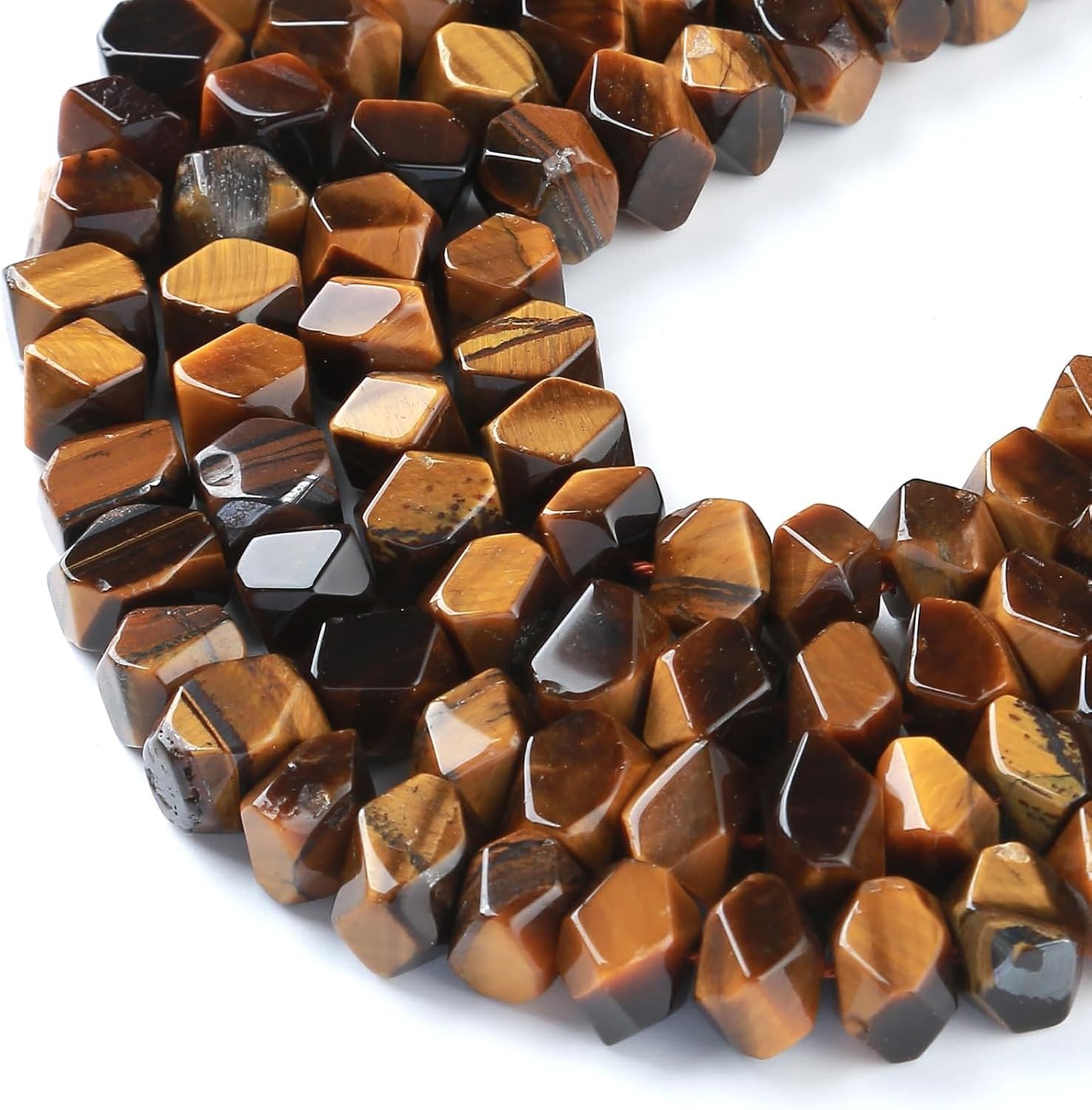 Naturalne koraliki z prehnitu 15 cali 6x11mm kryształowe pacjorki do wyrobu biżuterii, Żółte Oczko Tygryse, 6x11mm 15In