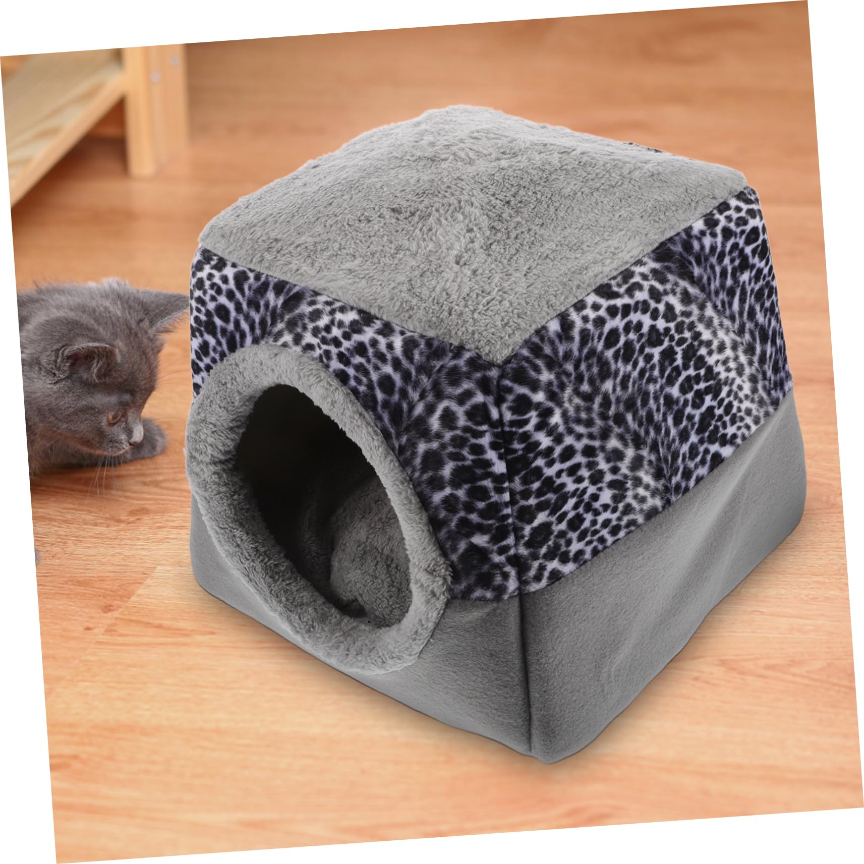 Toyvian 1 Pièce Caverne de Chat Fermée pour Chat Doux pour Intérieur Couleur Aléatoire Couleur Aléatoire