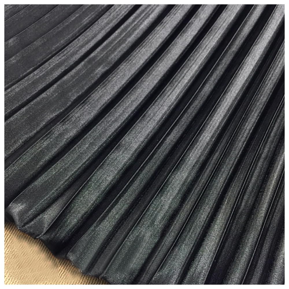 pleated dress material Glossy Pleated Fabric Big Stripes Crushed Satin for Pleated Dress Clothing Making Sold by Meter **IMPORTANT See Size Specific in 2nd Photo**