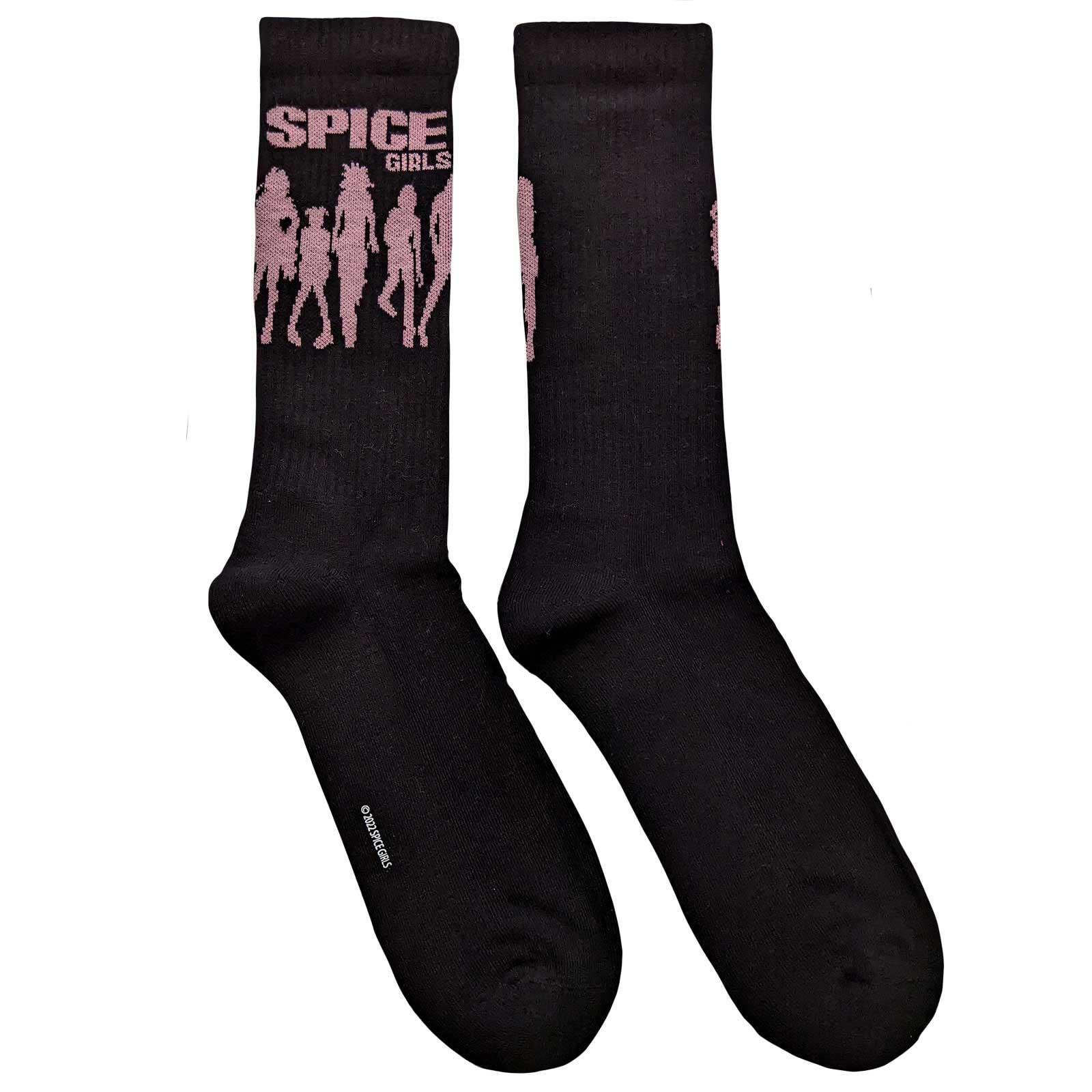 Spice Girls Unisex Adult Silhouette Socks (7 UK-11 UK) (Black)