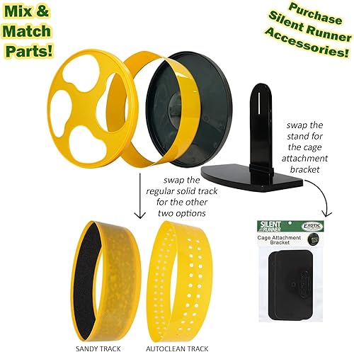 Miniatura 6 de Silent Runner 9" - Rueda + accesorio de jaula (sin soporte) - para hámsters, jerbos y ratones