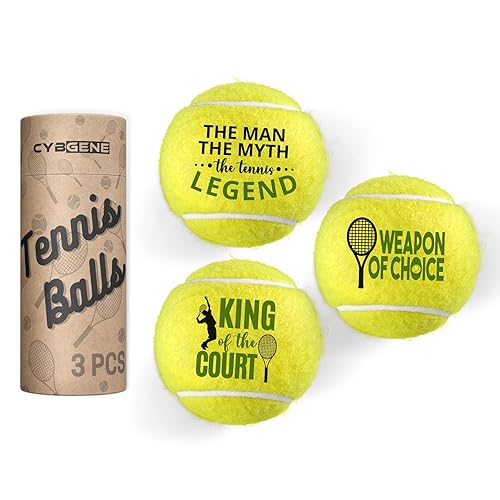 Tennis Gifts, Set of 3 Unique Tennis Balls with Gift