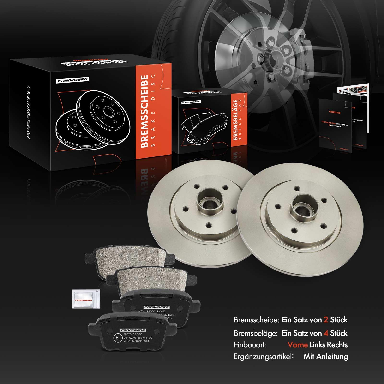 Frankberg Discos y pastillas de freno traseros de 274 mm 7701209869 | Compatible con: K.a.n.g.o.o/Grand K.a.n.g.o.o KW0/1, K.a.n.g.o.o Express FW0/1, K.a.n.g.o.o Be Bop KW0/1
