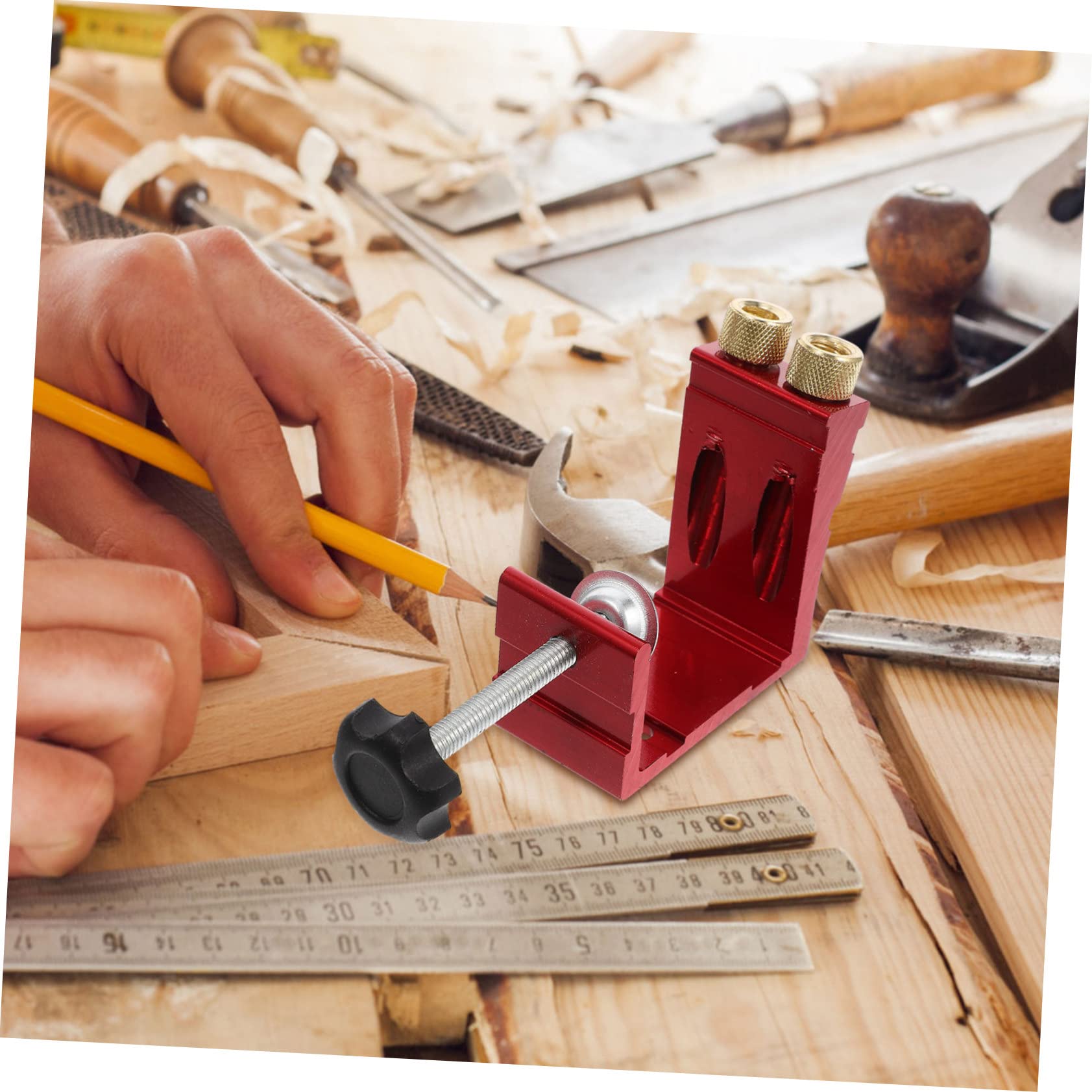 Artibetter Guida per Foratura Angolare 15° Manicotto Allungabile per Foratura Precisa su Legno, Kit Accessori per Utensili da Falegnameria