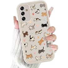 Cute Phone Case for Samsung Galaxy S25 5G 6.2", Aesthetic Heart Cat Pattern Cartoon Design Girls Women Cover, Cartoon Fashion Soft Slim TPU, Silicone Funda Protective for Samsung S25 5G
