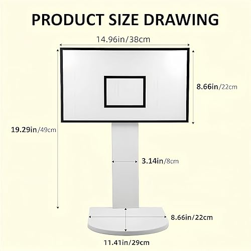 Miniatura 2 de LXURY Trash Can Basketball Hoop, Basketball Hoop Trash Can,Kitchen Trash Can,Basketball Trash Can, Hoop Wastebasket, Waste Basket,Wood,Basketball