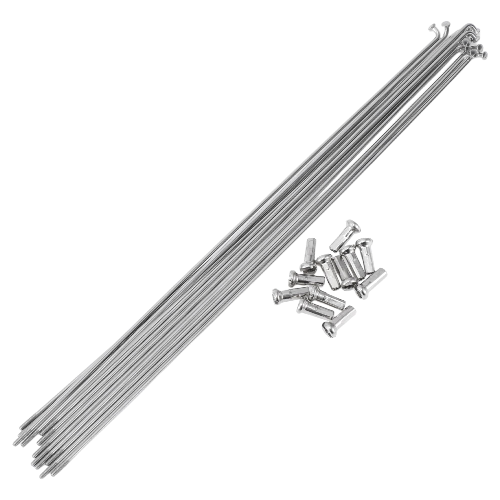 HEROFFIX 12 Set 14G Bicycle Spokes 267mm Bike Wheel Spokes 304 Stainless Steel Silver Tone