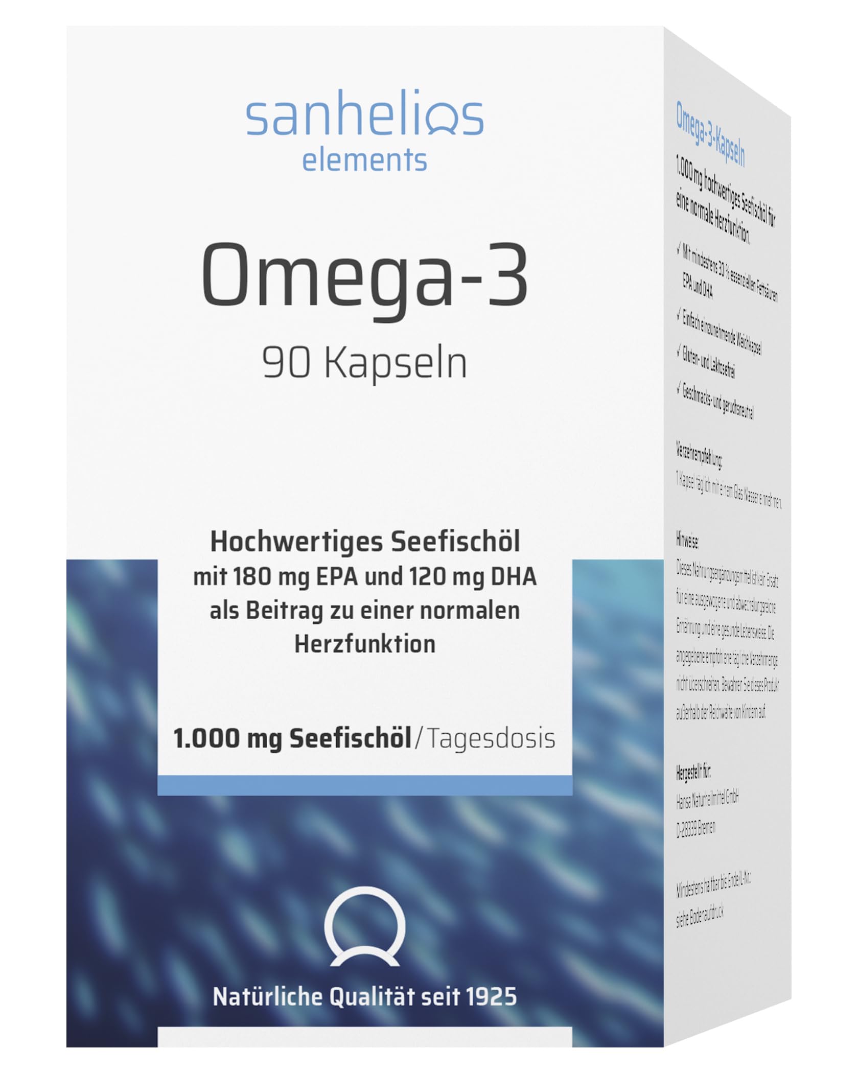 Sanhelios Omega-3 Kapseln 1000mg, 90 Kapseln