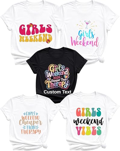 Girls Weekend Shirt for Women Funny Vacation Travel T-Shirt 