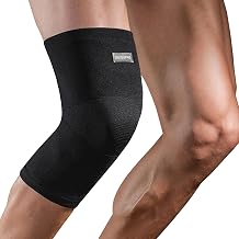 Knee Brace for Pain Relief - Knee Compression Sleeves for Men and Women, Knee Support Leg Brace for Meniscus Tear, Running, Weightlifting, Workout, ACL, Arthritis, Joint Pain ReliefBlack,L