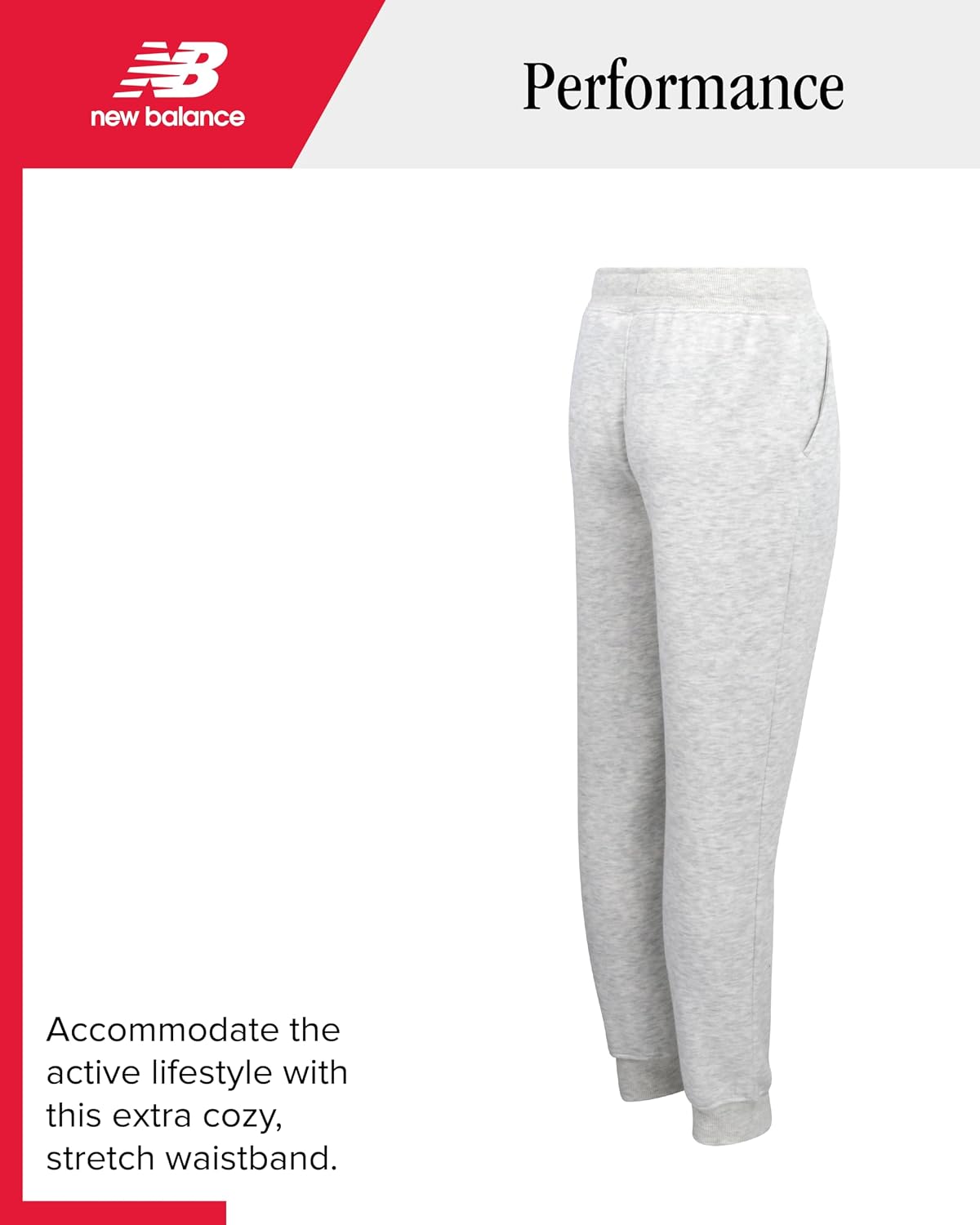 New Balance Boys Sweatpants - Active Performance Fleece Boys Joggers with Drawstring Waist - Athletic Pants for Kids (8-20)