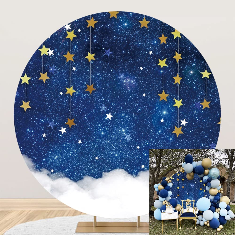 AOFOTO 7.5x7.5ft Nebula Round Photo Backdrop Cover For Photography Outer Space