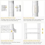 Ulif U6 Sac de séchage pour vêtements, 5-Tier Au-dessus de la laveuse et du sécheuse rangement et organisateur de salle, lourd-duty Space Sauveur, 65.3" W x 13.4" D x 77.5" H, blanc